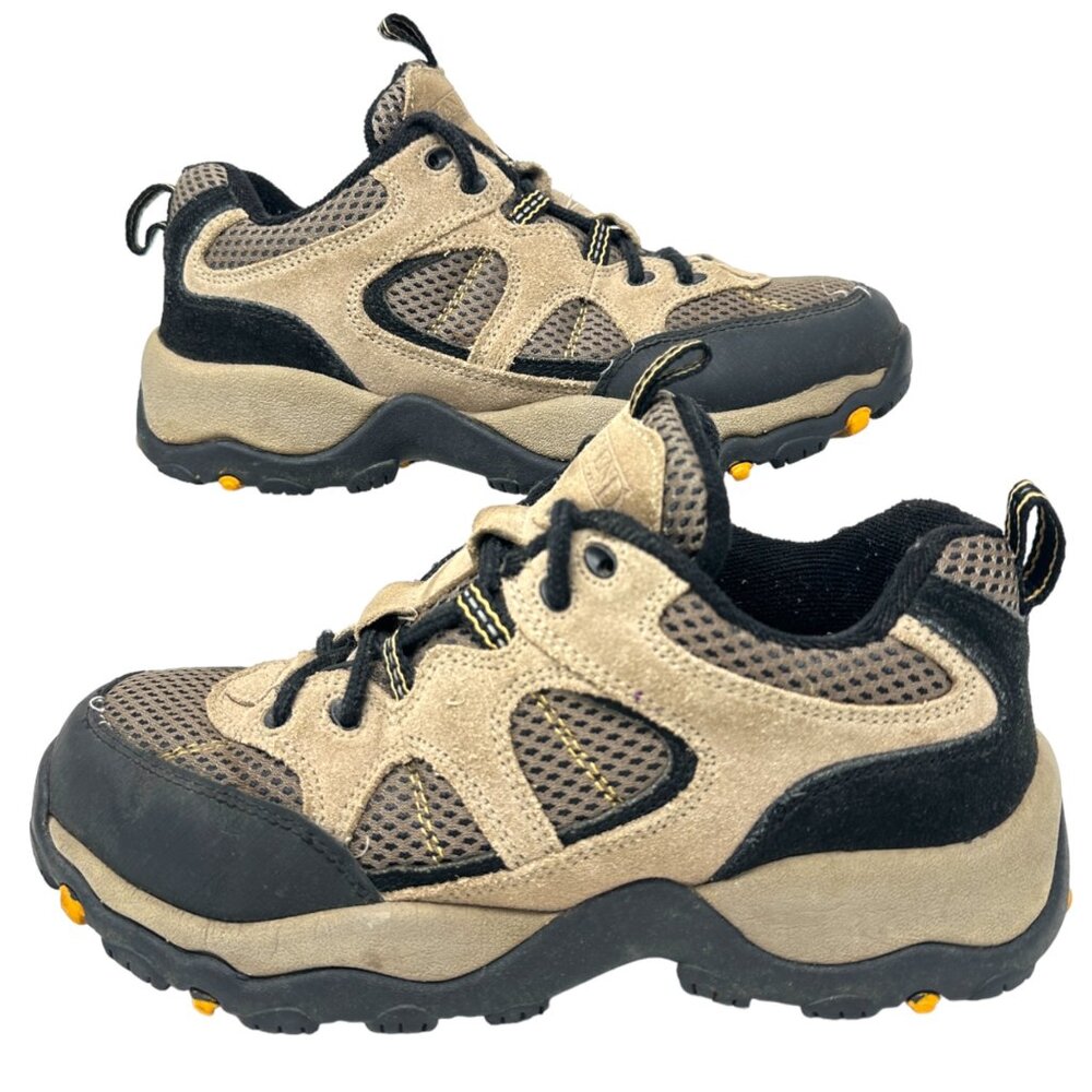 Lands End Womens 7.5M Hiking Shoes Boots Low Top Lace Up Tan Black 79771 - Picture 1 of 12
